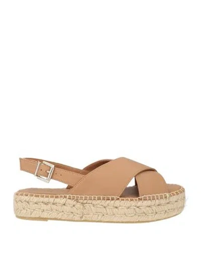 Alohas Woman Sandals Sand Size 10 Soft Leather In Multi