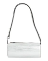 Alohas Woman Shoulder Bag Silver Size - Cow Leather In Silver