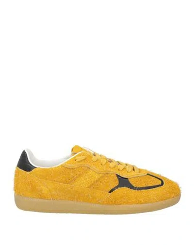 Alohas Woman Sneakers Marigold Size 7.5 Leather In Yellow