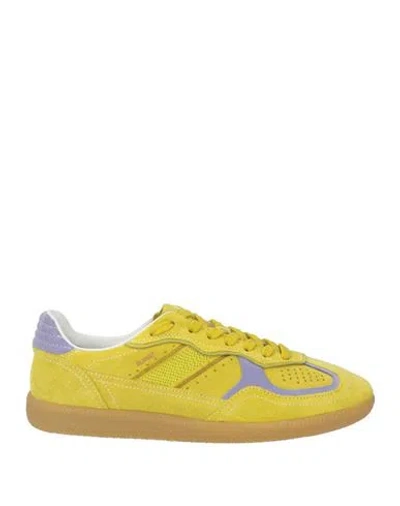 Alohas Woman Sneakers Mustard Size 10 Leather In Yellow