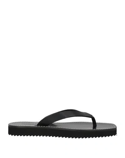 Alohas Woman Thong Sandal Black Size 5 Leather