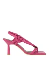 Alohas Woman Thong Sandal Fuchsia Size 9 Soft Leather In Pink