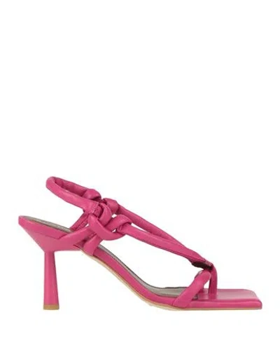 Alohas Woman Thong Sandal Fuchsia Size 9 Soft Leather In Pink