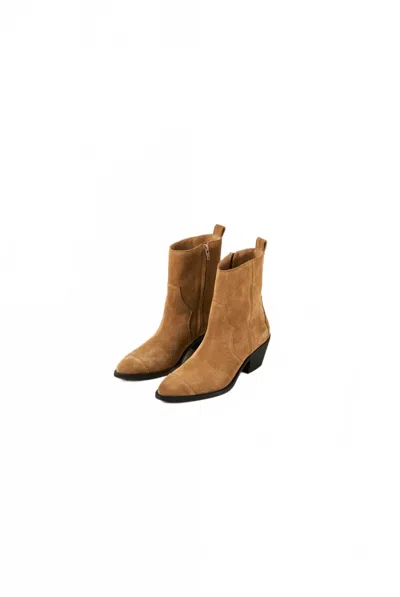 Alohas Women Austin Suede Leather Ankle Boots In Tan In Brown
