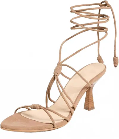Alohas Women Belinda Suede Heel In Beige In Brown