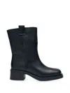 Alohas Leather Pull-on Boots In Black