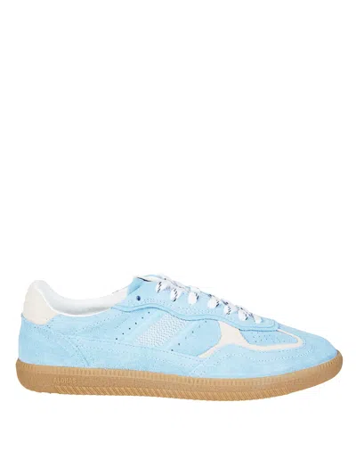 Alohas Cornflower Blue Cream Leather Sneakers In Multi