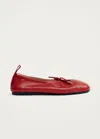 Alohas Leather Rosalind Ballerinas In Red
