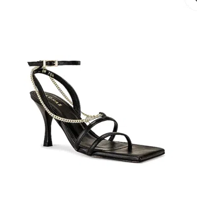 Alohas Women's Straps Chain Sandals In Black