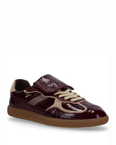 Alohas Tb.490 Club Patent Deep Burgundy Leather Sneakers In Brown