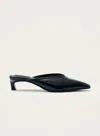 Alohas Tessa Onix Black Leather Mules In Black