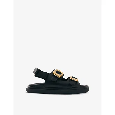 Alohas Womens Black Leather Daria Leather Sandals Eur 39 / 6 Uk