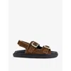 Alohas Harper Suede Leather Sandals In Leopard