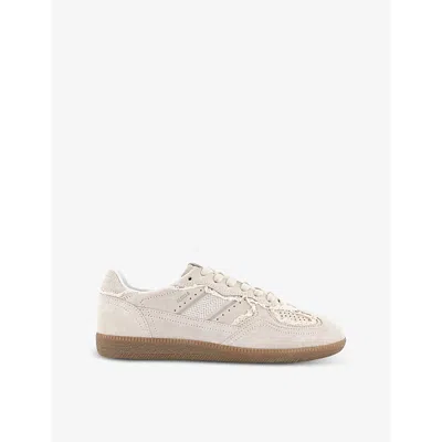 ALOHAS WOMENS ALOHAS TB490 CROCHET-TRIM SUEDE LOW-TOP TRAINERS