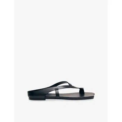Alohas Womens Black Dawn Leather Sandals In Multi