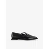 Alohas Womens  Jive Patent-leather Ballet Flats In Black