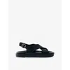 Alohas Marshmallow Leather Sandal In Black