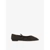 Alohas Sway Suede Ballet Flats In Black