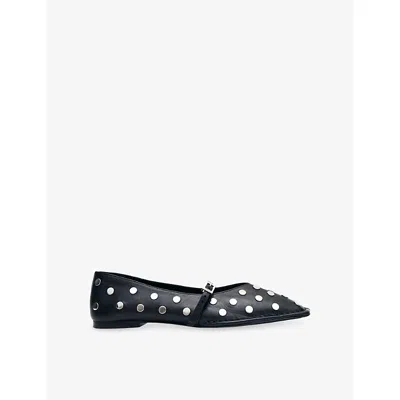Alohas Womens Sway Studded Leather Ballet Flats Black Leather Eur 36.5 / 3.5 Uk