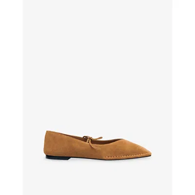 Alohas Womens Sway Suede Ballet Flats Tan Suede Eur 41 / 8 Uk In Brown