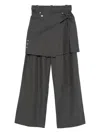 Alohas Wrap-front Trousers In Gray