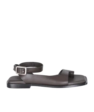 Alohas Wrap-around Flat Sandals In Brown