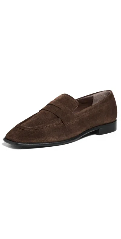 Alohas Zaha Suede Leather Loafers Suede Brown