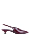 Alohas Pointed Toe Slingback Pumps In Red