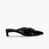 Alohas Zyra Onix Black Leather Mules In Multi