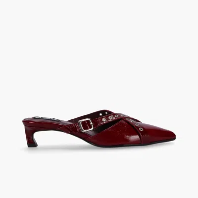 Alohas Zyra Onix Burgundy Leather Mules