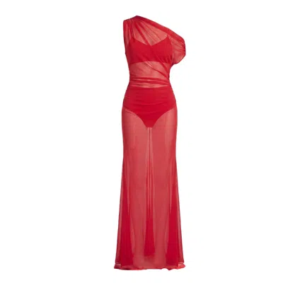 Aloma Studio Women's Caresse Maxi Gown Dress - One Size - Red