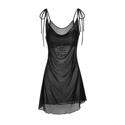 Aloma Studio Women's Énigme Mini Mesh Dress - One Size - Black
