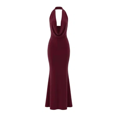 Aloma Studio Women's Red Frisson Maxi Dress - Wine