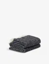 Alonpi Black Pepe Fringed-trim Cashmere-blend Throw 220cm X 135cm In Black