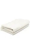 Alonpi Cashmere Fringe-detail Blanket In Weiss