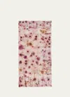 ALONPI FLORAL WOOL SQUARE SCARF