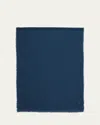 Alonpi Men's Printed Wool Scarf In Blue Houndstooth