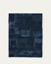 Alonpi Men's Printed Wool Scarf In Blue Pattern