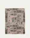 Alonpi Men's Printed Wool Scarf In Flower Print