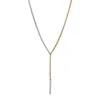 Alor 0.08 Cts Colorblock Lariat Necklace In Grey & Yellow