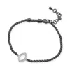 Alor 0.09 Cts Open Marquise Chain Bracelet In Black In Black