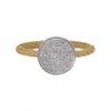 Alor 0.16 Cts Taking Shapes Disc Ring In Yellow In Yellow