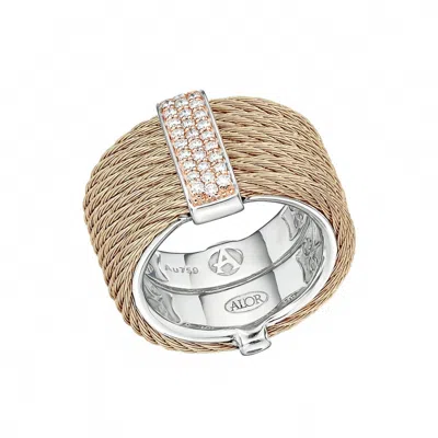 Alor 0.23 Cts Wide Band Ring In Carnation In Red