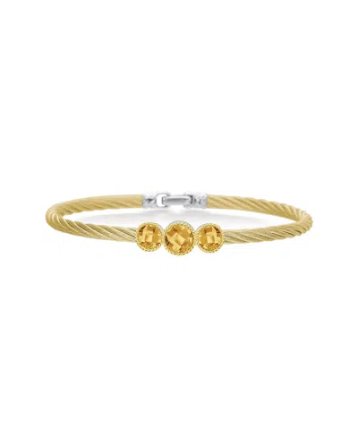 Alor 18k Classique Yellow & Citrine Cable Bangle