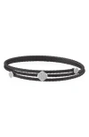 Alor ® 18k Gold & Stainless Steel Pavé Diamond Coil Cable Bracelet In Black