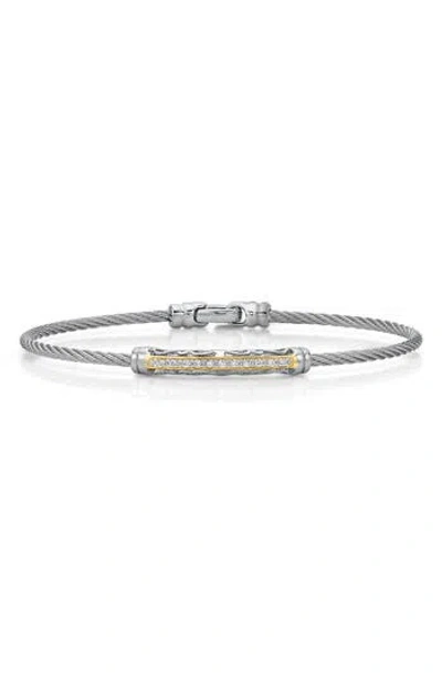 Alor ® 18k White Gold & Diamond Cable Bracelet In Grey
