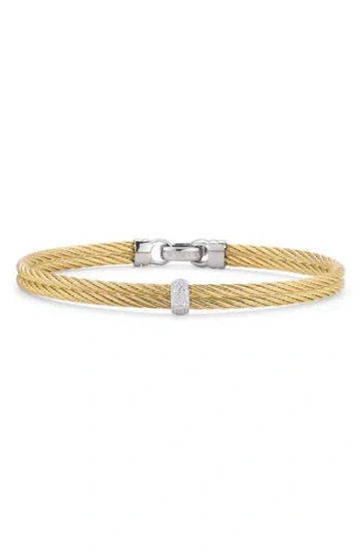 Alor ® 18k White Gold & Diamond Cable Bracelet In Yellow