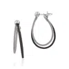 Alor Asymmetrical Hoop Earring In Black & Grey In Multi