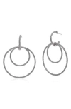 Alor ® Cable Hoop Drop Huggie Hoop Earrings In Grey