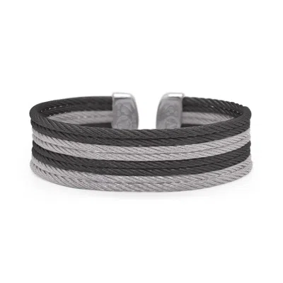 Alor Classic Essentials 8-row Cuff In Black & Grey In Multi